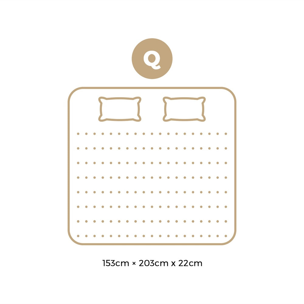 Queen Mattress Breathable Luxury Bed Bonnell Spring Foam Medium Firm 22cm