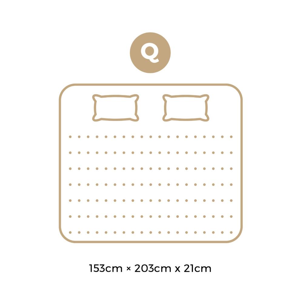 Queen Mattress Breathable Bonnell Spring Foam 21cm