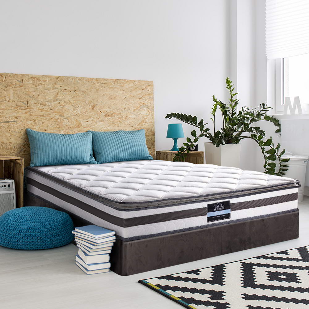 Single Pillow Top Mattress 21cm Medium Firm Bonnell Spring Bed
