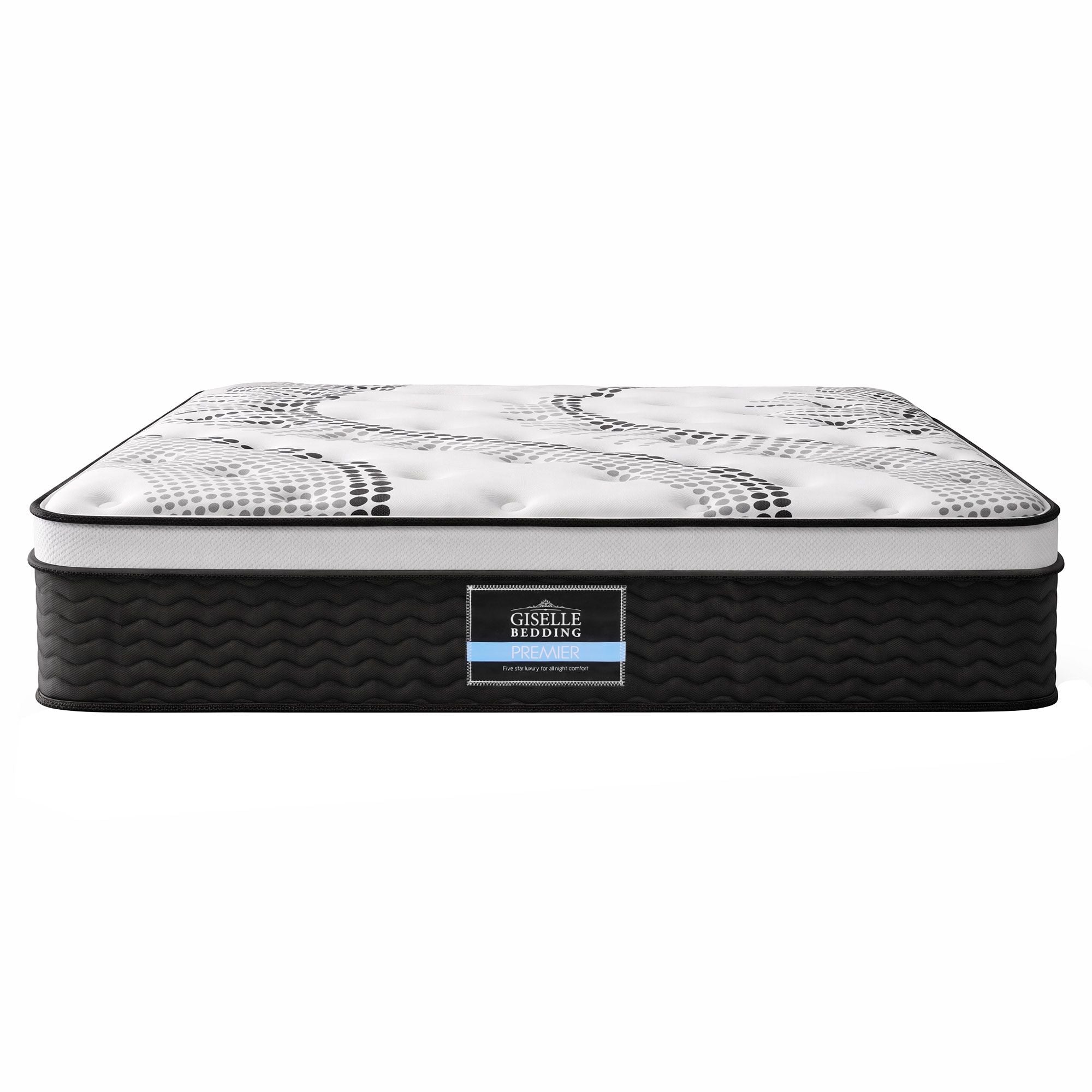 Double Euro Top Mattress 32cm Pocket Spring Medium Firm 5 Zone