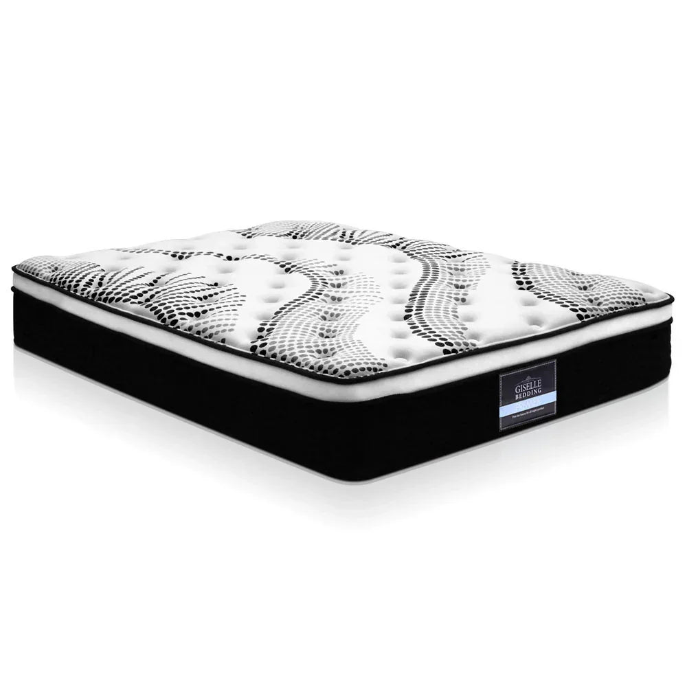 Double Euro Top Mattress 32cm Pocket Spring Medium Firm 5 Zone
