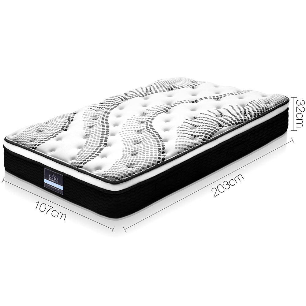 Giselle Bedding 32cm Mattress Euro Top King Single