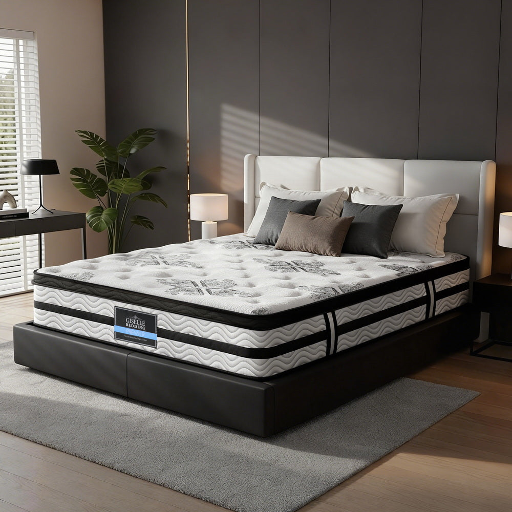 King Euro Top Mattress 34cm Pocket Spring 5 Zone Medium Firm