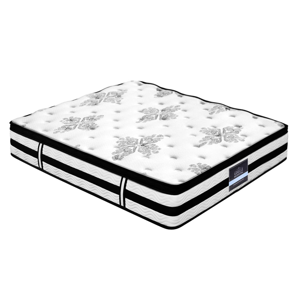 34cm Super King Mattress Euro Top 5 Zone Pocket Spring Medium Firm