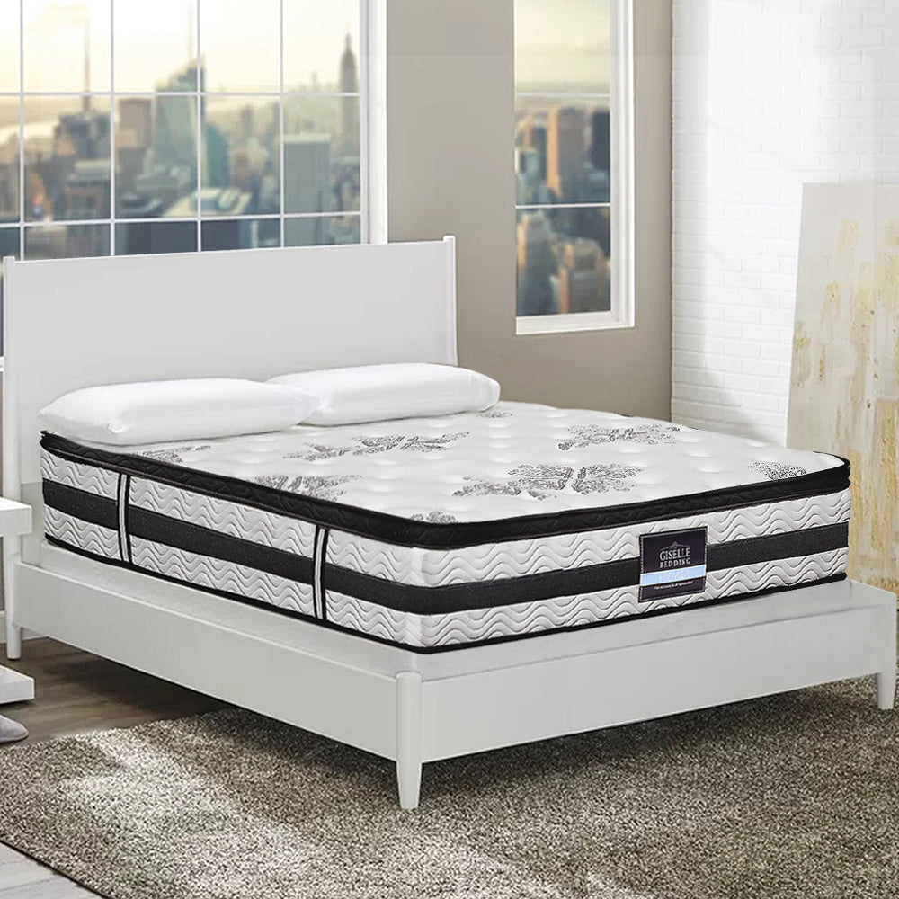 34cm Super King Mattress Euro Top 5 Zone Pocket Spring Medium Firm