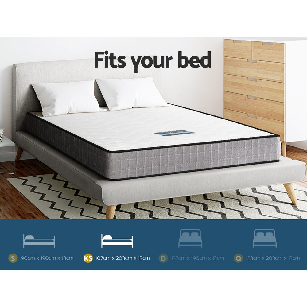 13cm Medium Firm Bonnell Spring Mattress King Single Alessio Series