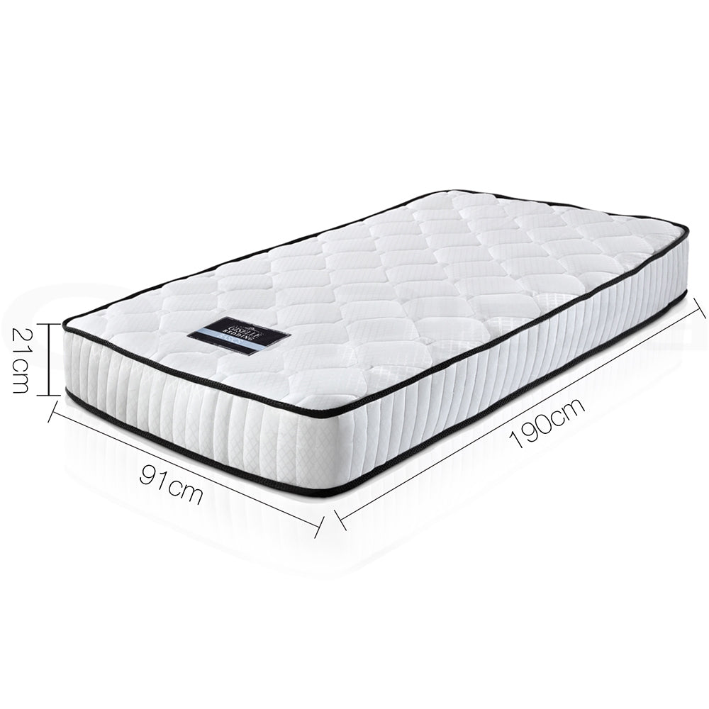 Peyton 21cm Pocket Spring Mattress – Single, Medium, Hypoallergenic