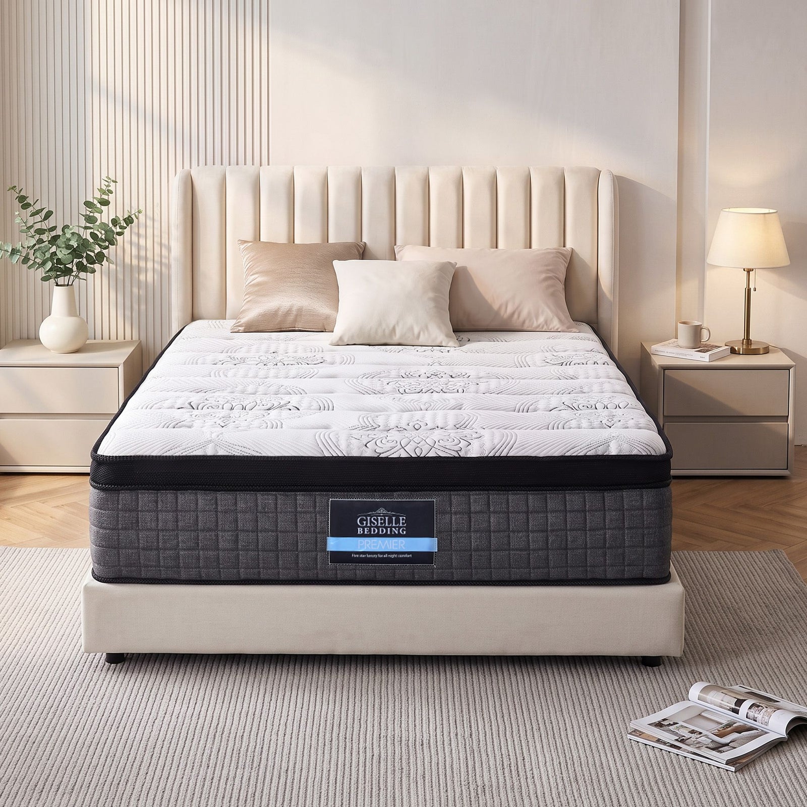 Marc Series Euro Top Mattress King 9-Zone Pocket Spring 34cm Medium Firm