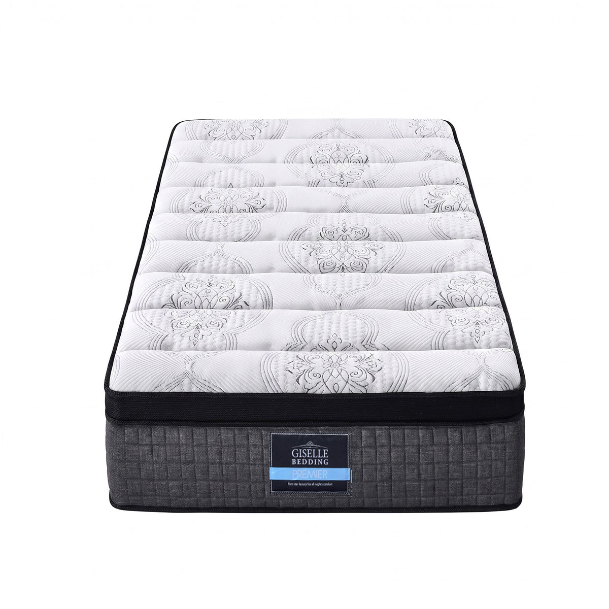 Marc Series Euro Top King Single Mattress 34cm 9 Zone Pocket Spring Medium Firm