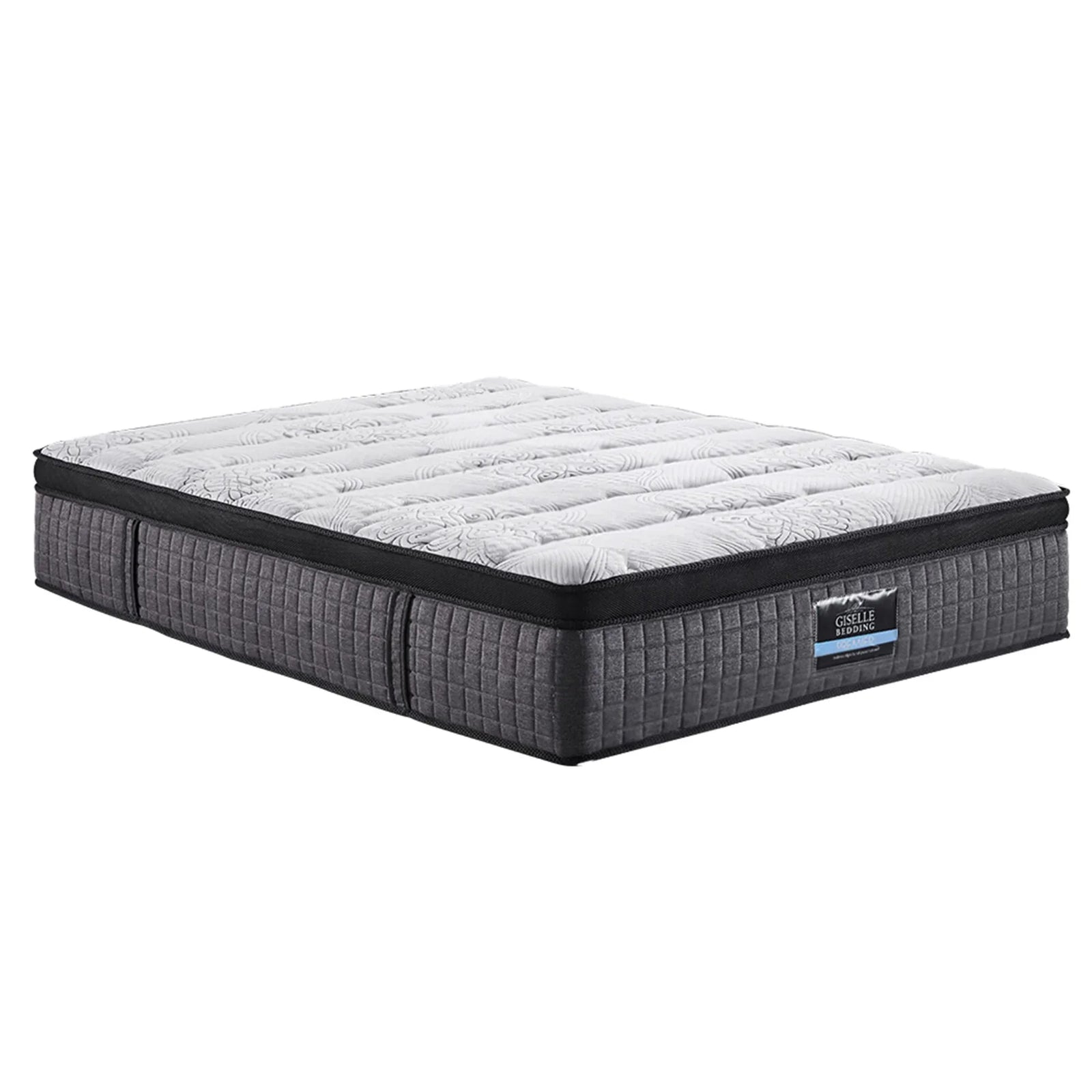 Marc Euro Top Mattress Queen 34cm 9-Zone Pocket Spring Medium Firm