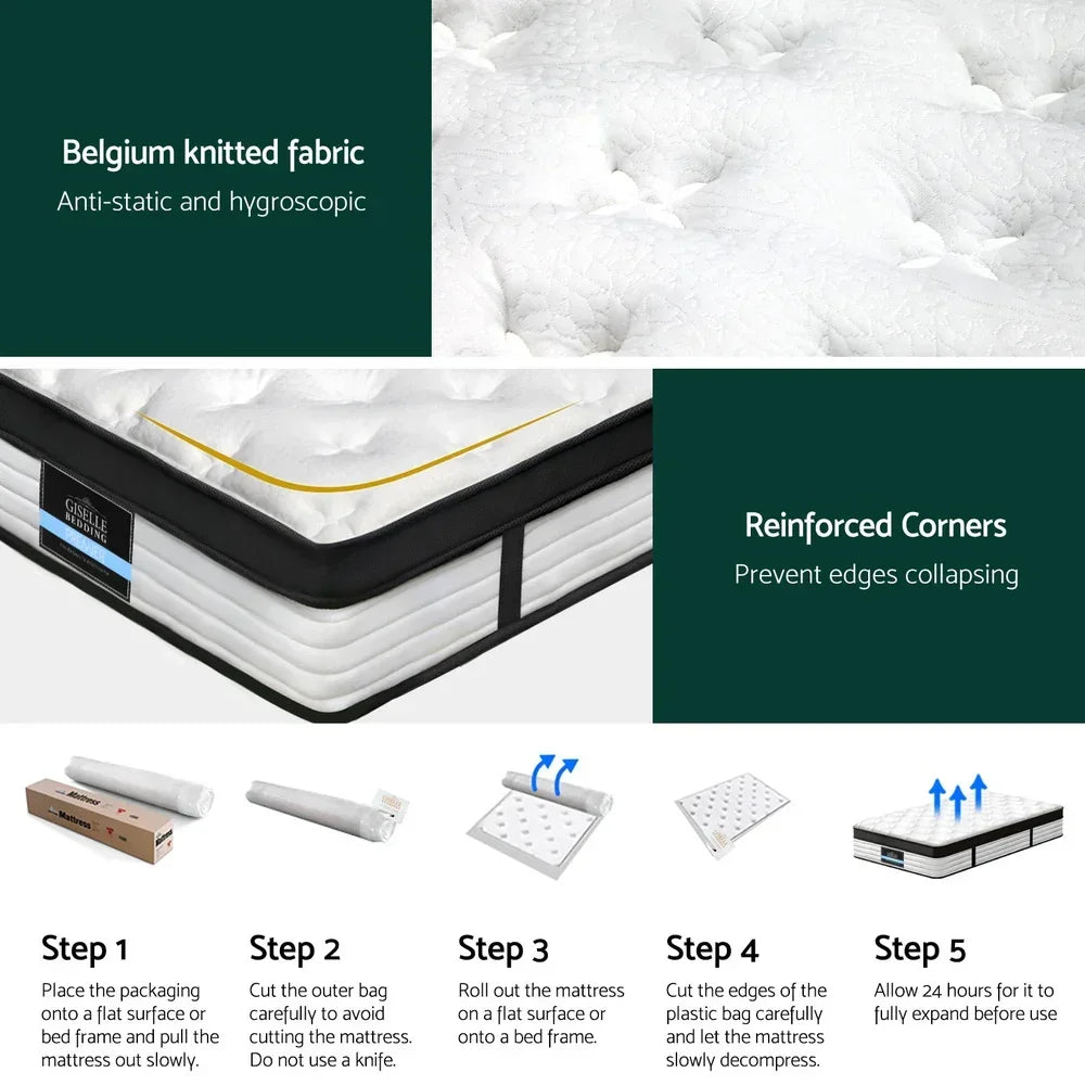 31cm Mattress Euro Top King Single