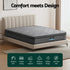 26cm Queen Mattress Euro Top Pocket Spring Memory Foam Grey