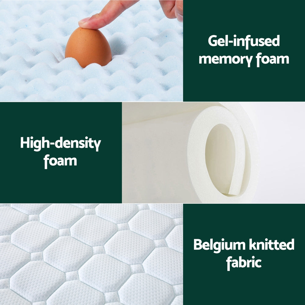Sorrento King Single Mattress 25cm Cool Gel Memory Foam Medium Firm