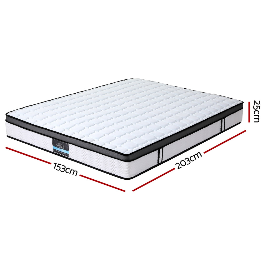 Sorrento Queen Mattress 25cm Cool Gel Memory Foam Bonnell Spring