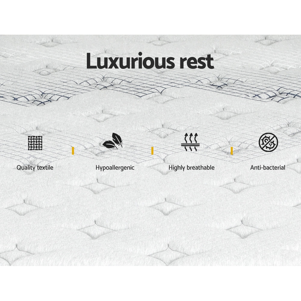 Adara Double Mattress 32cm Super Firm 5 Zone Pocket Spring Mattress