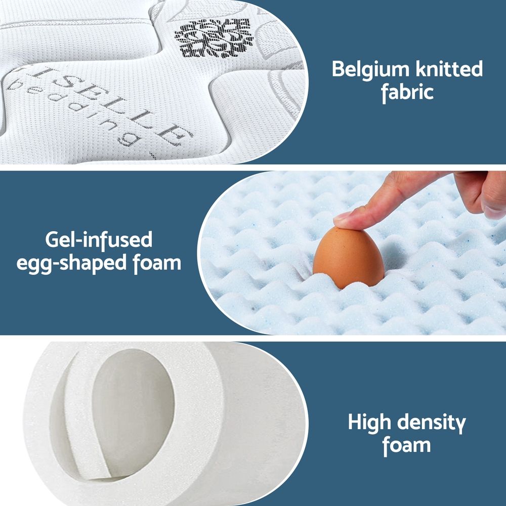 King Mattress 35cm Bed in a Box Pocket Spring Gel Memory Foam