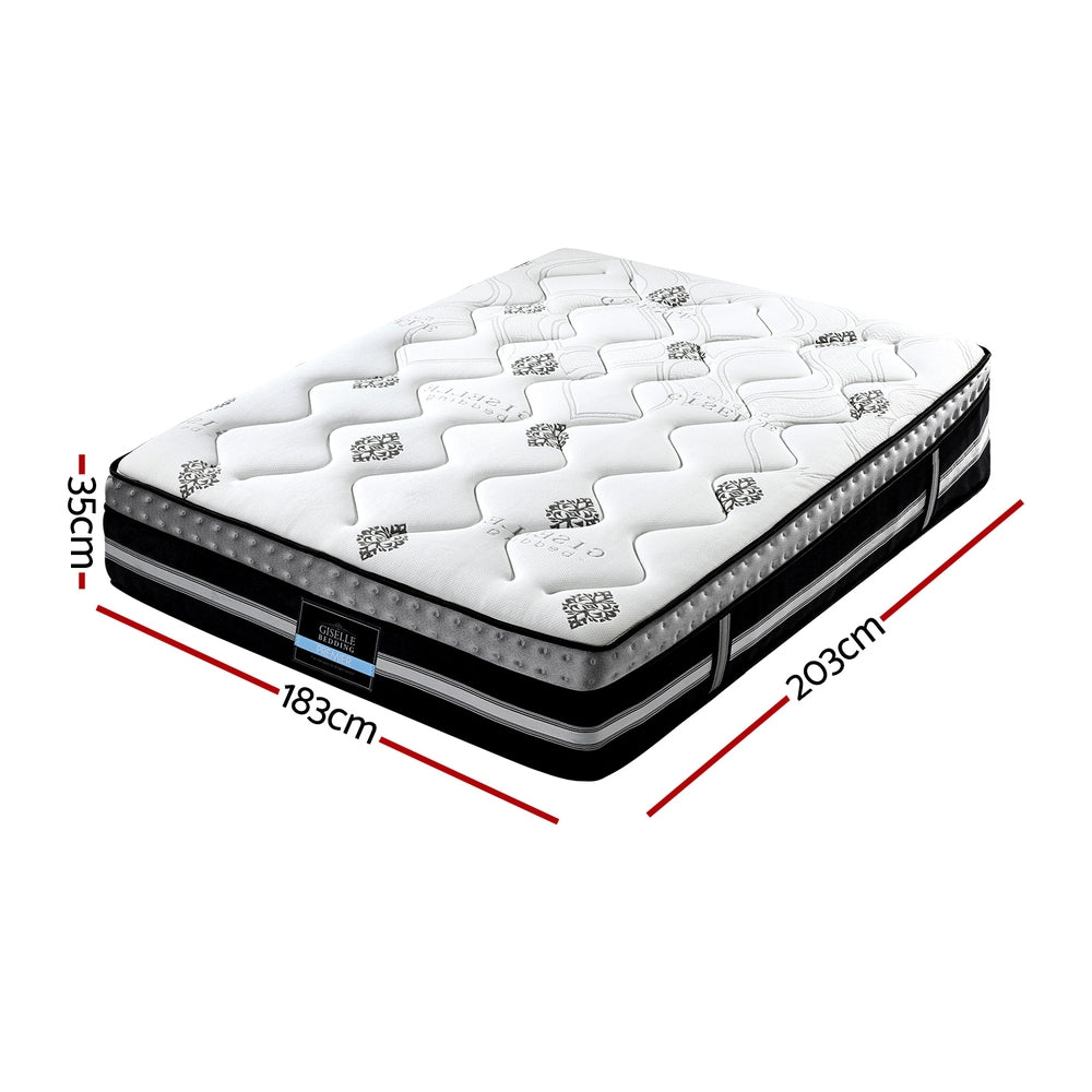 King Mattress 35cm Bed in a Box Pocket Spring Gel Memory Foam