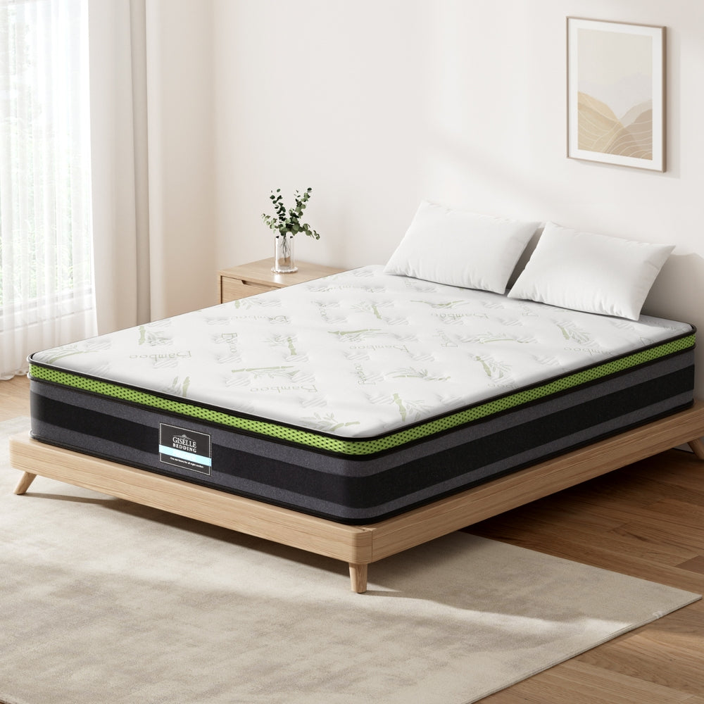 Queen Mattress 30cm Cool Gel Memory Foam Pocket Spring Medium Firm