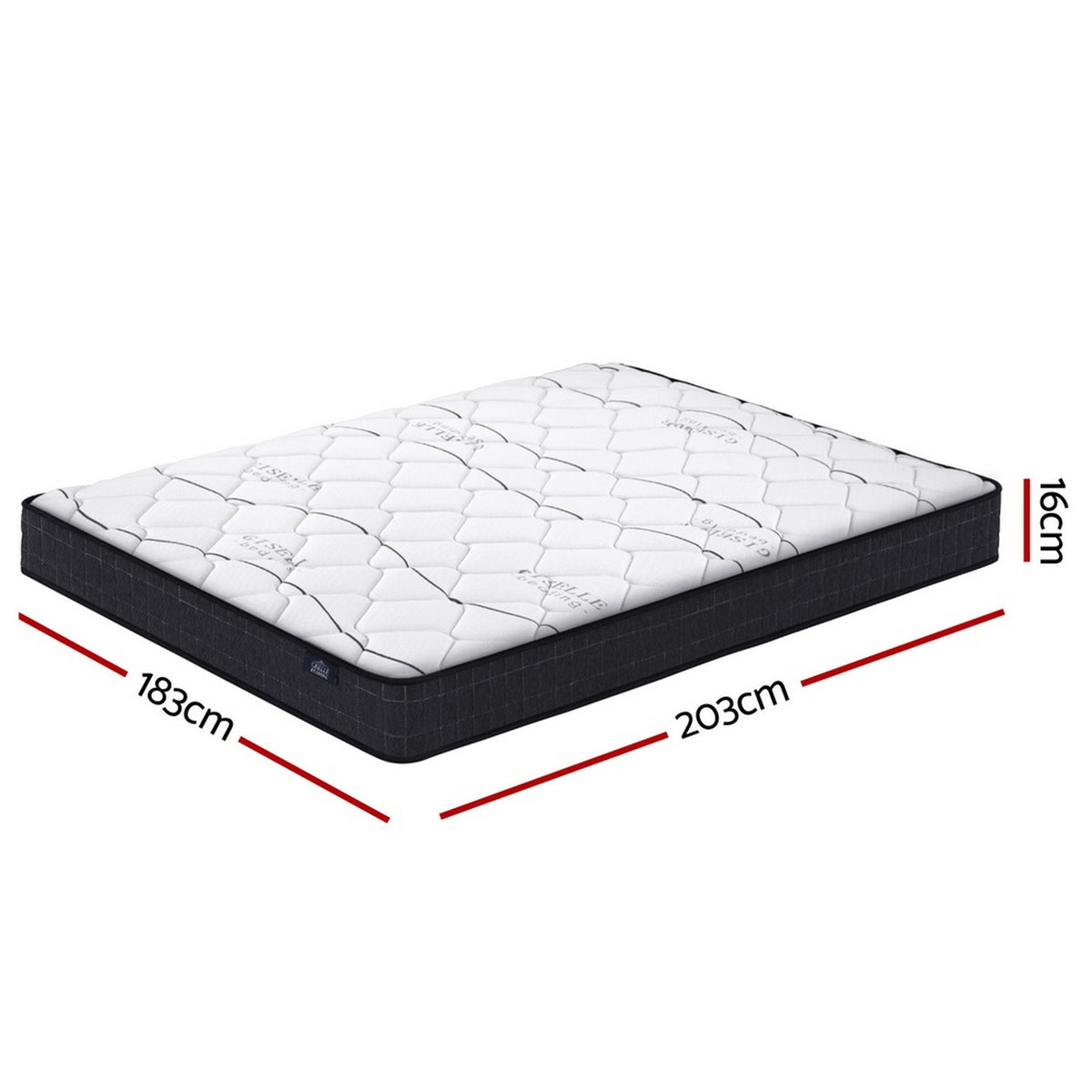 Glay Series Bonnell Spring Mattress – Medium Firm Support & Quilted Top King