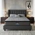 34cm King Mattress Euro Top Gel Memory Foam Pocket Spring Grey