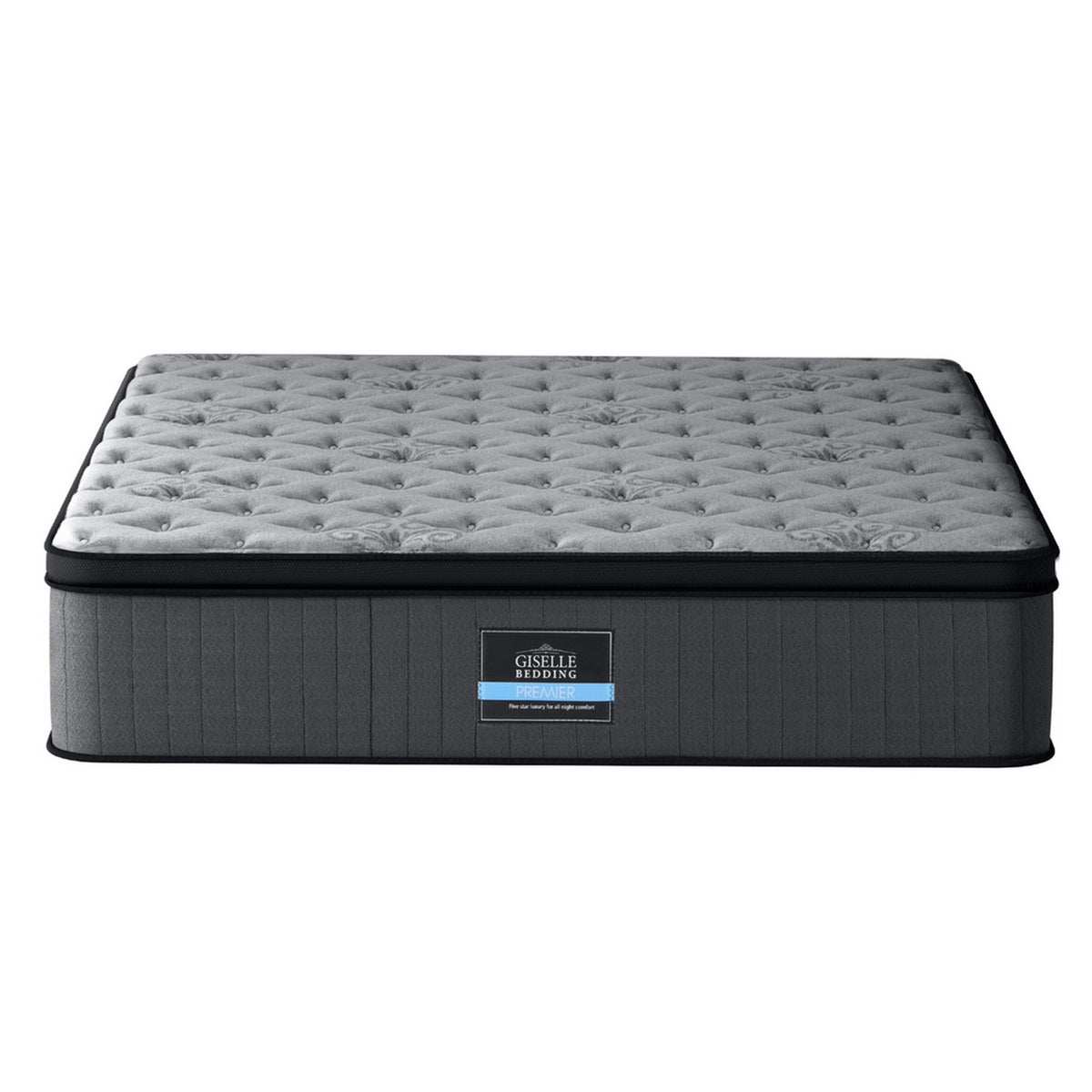 34cm Queen Mattress Euro Top Gel Memory Foam Pocket Spring Grey