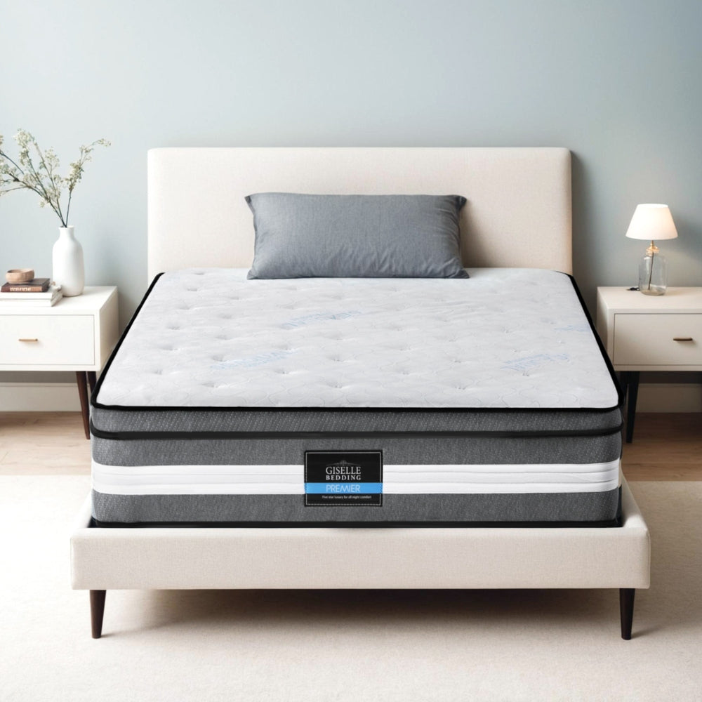Single 30cm Gel Memory Foam Pocket Spring Mattress Medium Firm Seaqual Cover