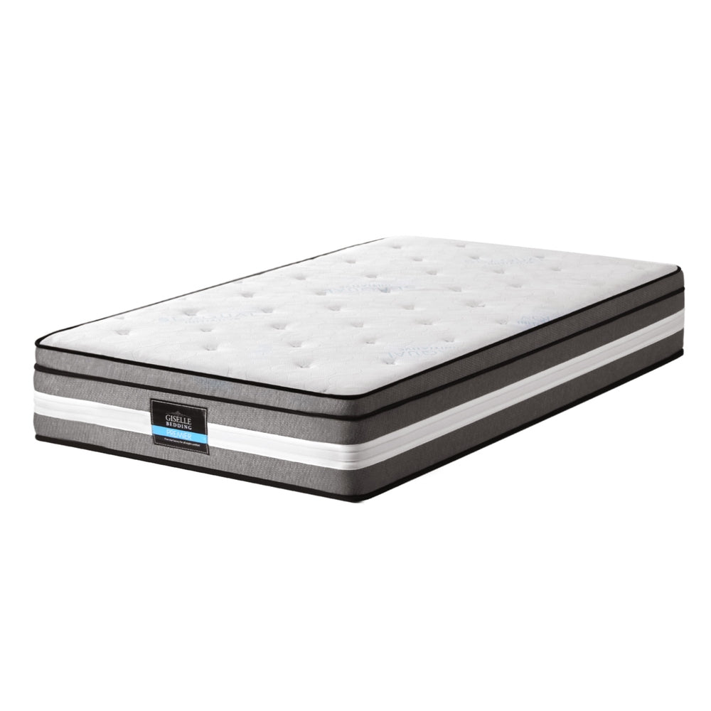 Single 30cm Gel Memory Foam Pocket Spring Mattress Medium Firm Seaqual Cover