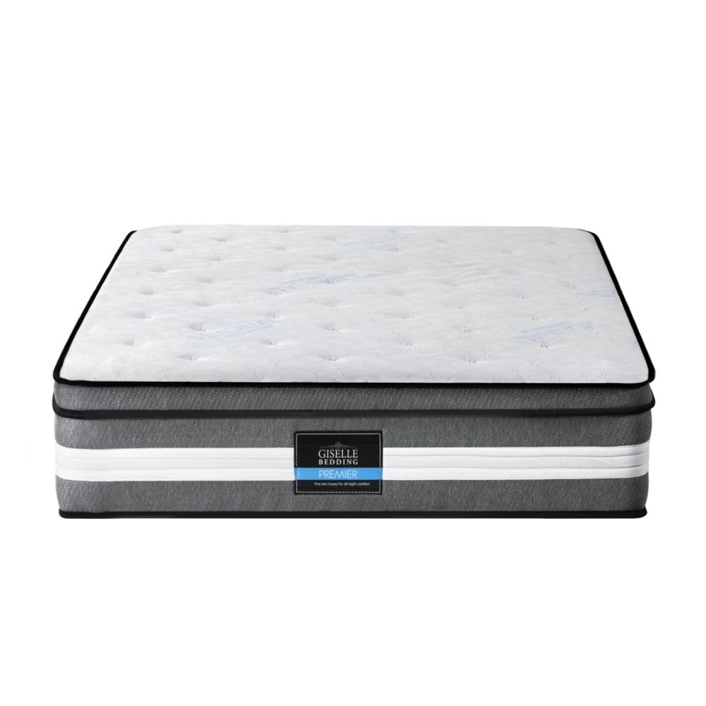 Single 30cm Gel Memory Foam Pocket Spring Mattress Medium Firm Seaqual Cover