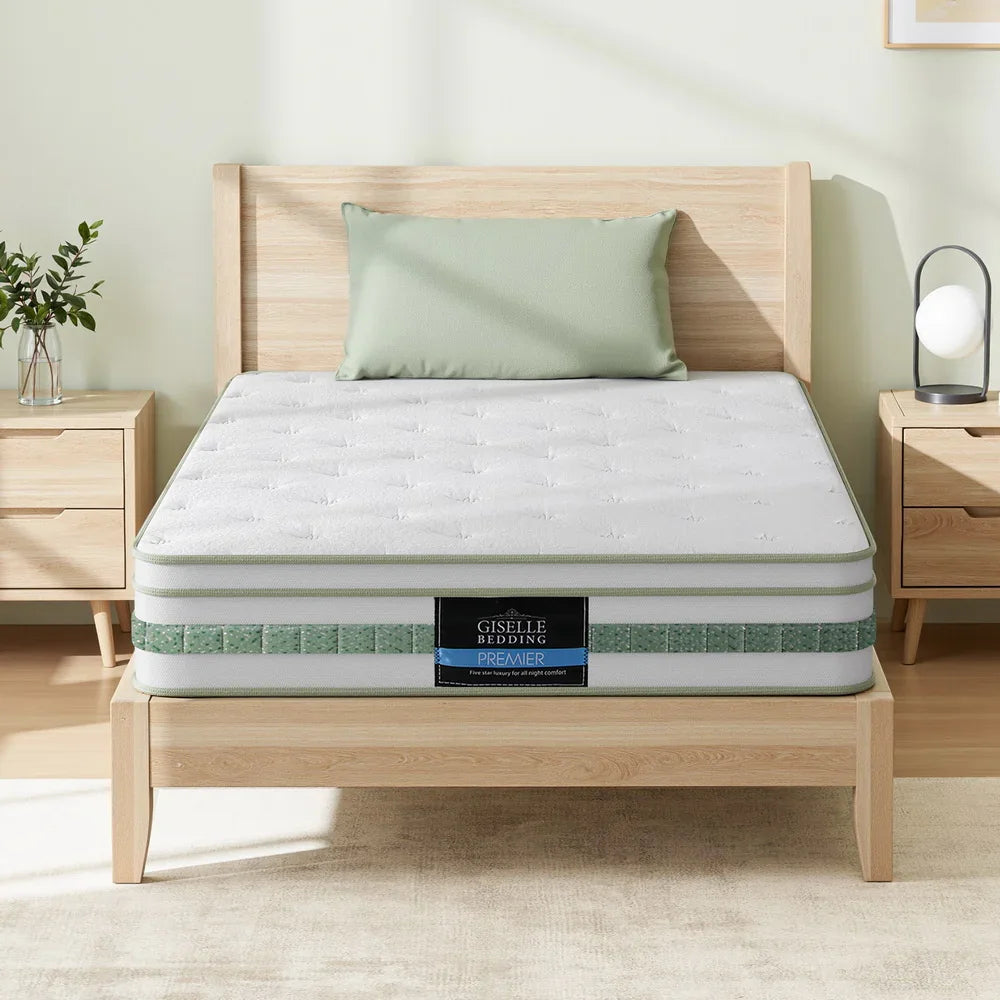 20cm Giselle Mattress Single Green Tea Mattresses
