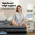 22cm King Mattress Pocket Spring Medium Firm 5-Zone Support Bed
