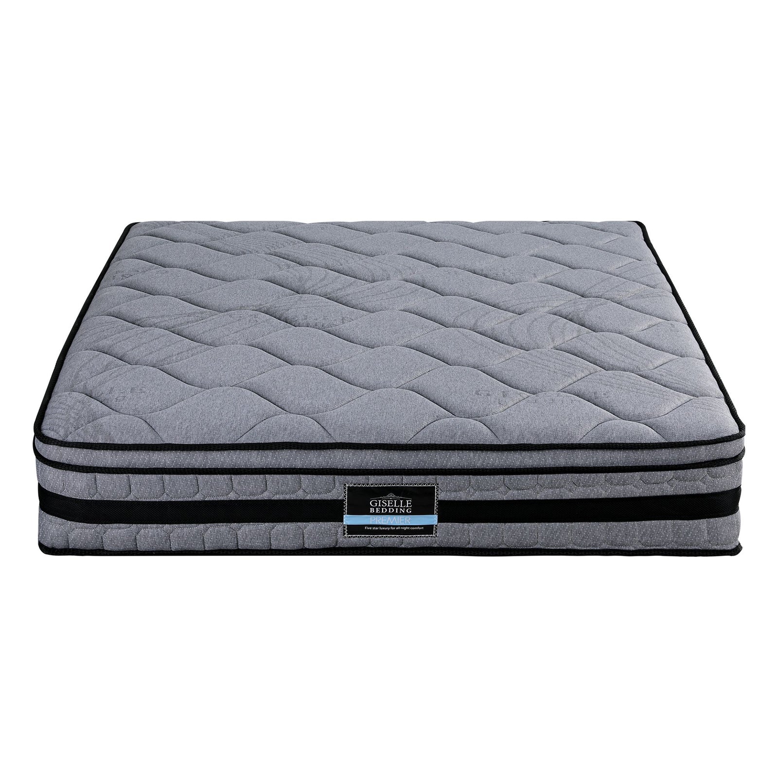 34cm King Hybrid Mattress Pocket Spring Euro Top Bamboo Fabric Bed