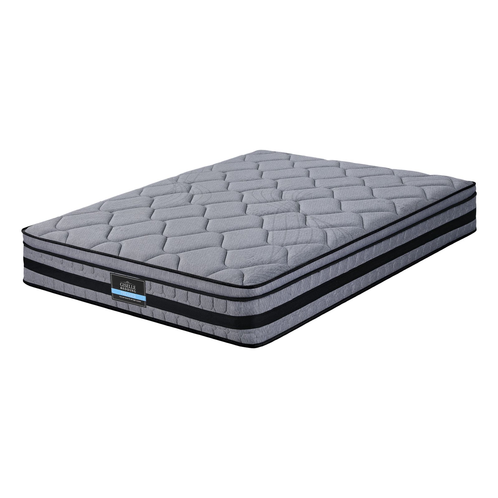 TITAN 34cm Hybrid Mattress – Queen, Euro Top, Medium‑Firm, Bamboo Cover