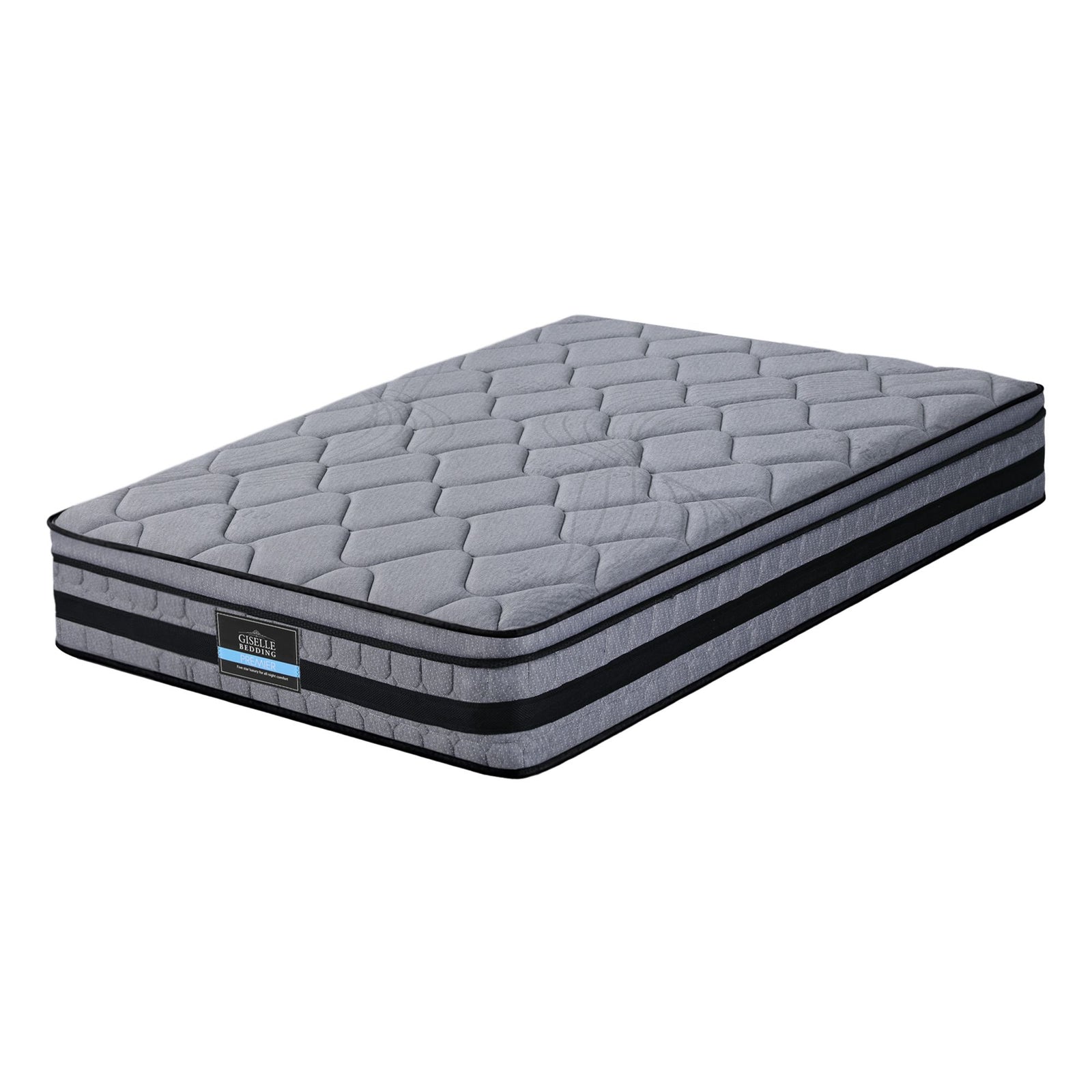 34cm Single Hybrid Mattress Pocket Spring Euro Top Bamboo Fabric Bed