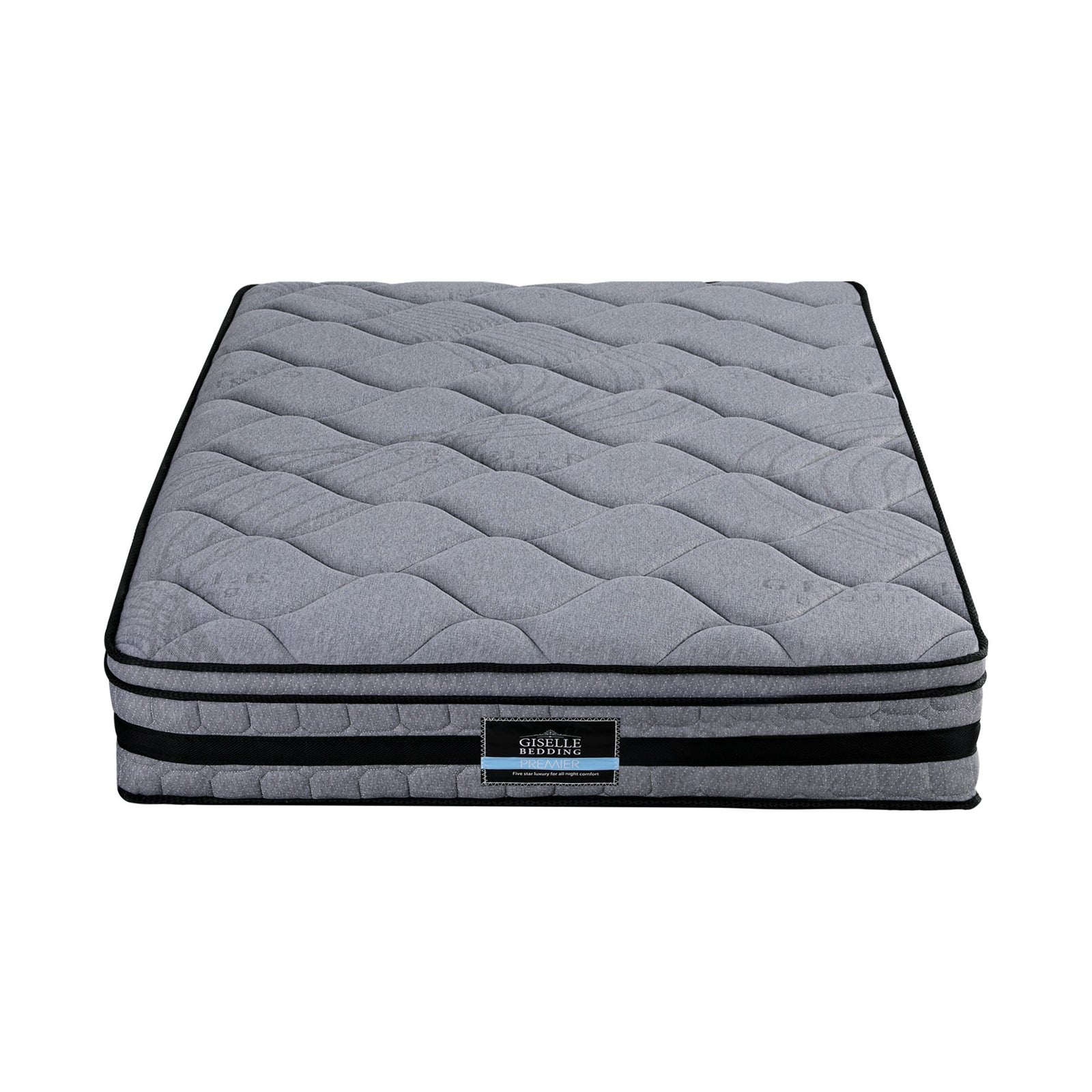 34cm Single Hybrid Mattress Pocket Spring Euro Top Bamboo Fabric Bed