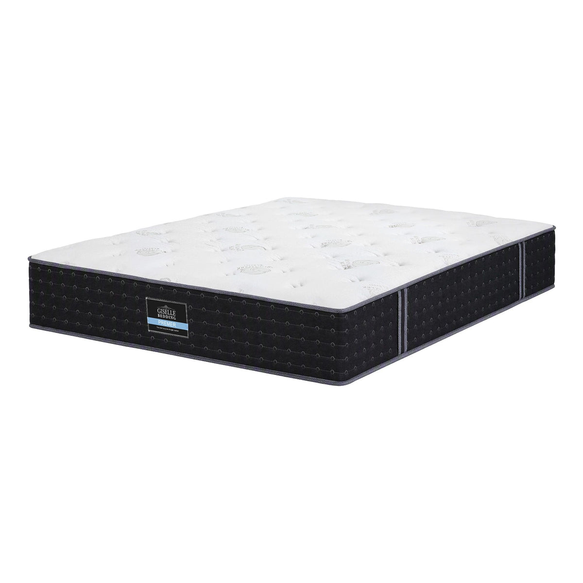 Giselle Queen Pocket Spring Mattress 35cm Reversible Gel Foam Cashmere Top Firm