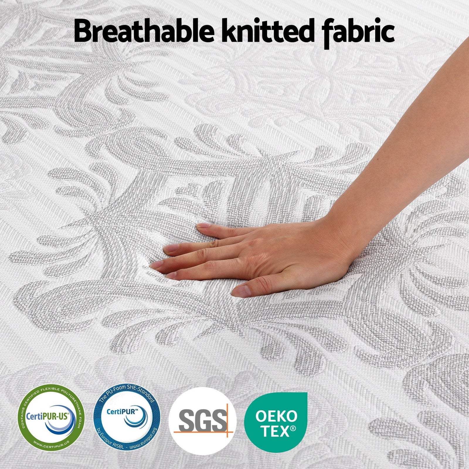 Giselle Bedding King Mattress 37cm 4-in-1 Adjustable Firmness Cooling Gel Memory Foam Dual-Zone Flippable for Couples