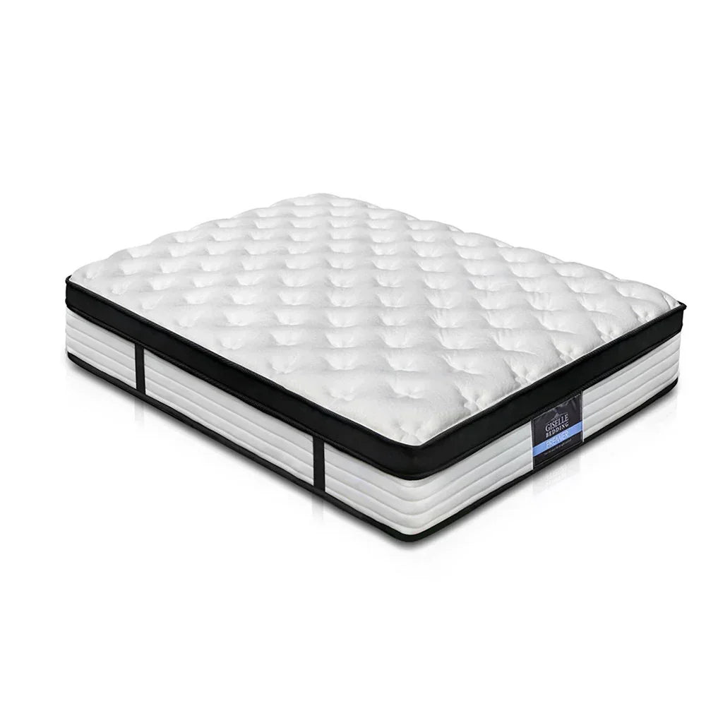 Queen Euro Top Mattress 31cm Pocket Spring 5 Zone Medium Firm