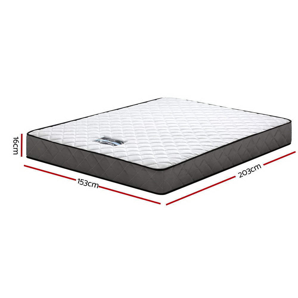 Queen Bonnell Spring Mattress Medium Firm 16cm Support Mattress