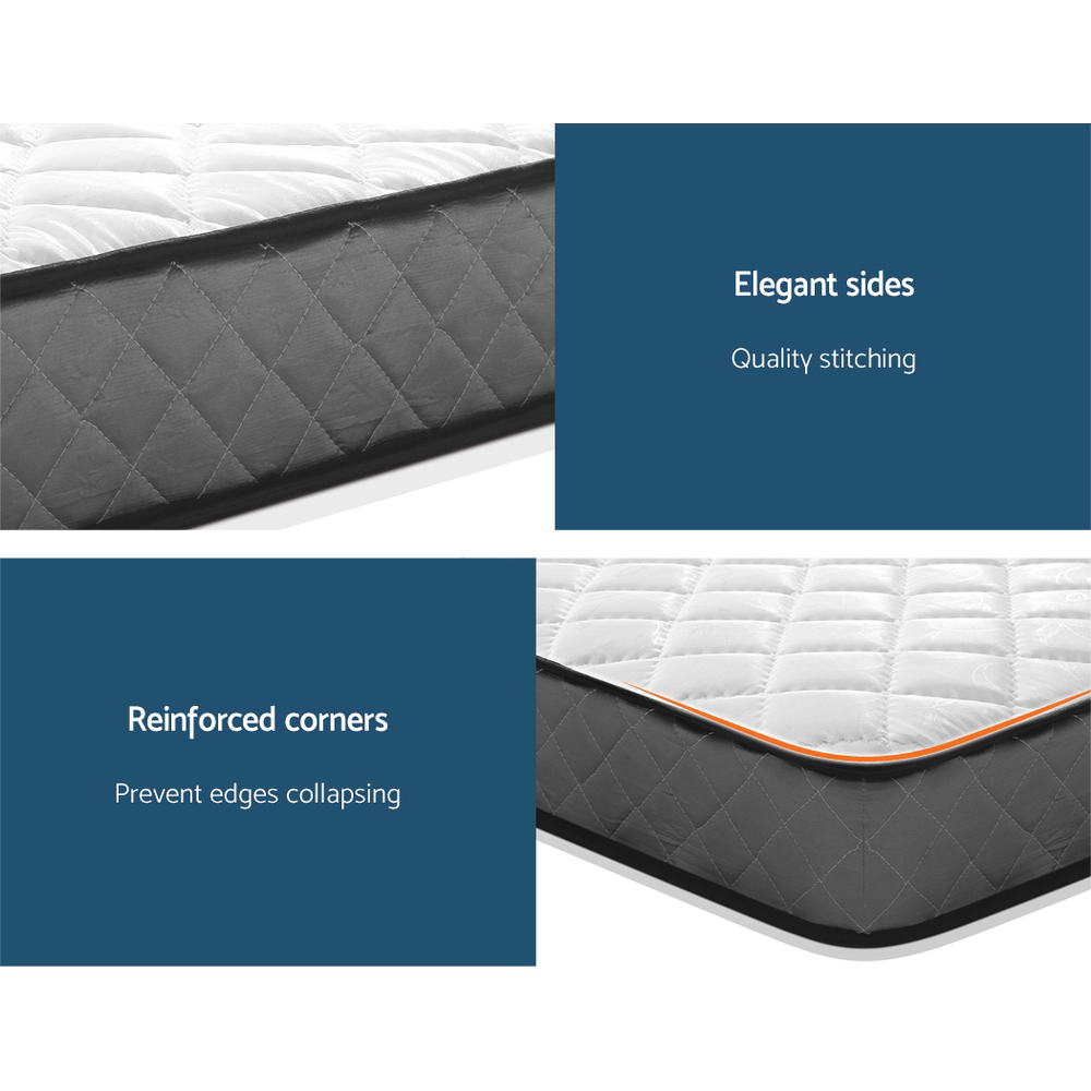Bonnell Spring Mattress – Single, 16cm, Medium‑Firm, Quilted Top, Hypoallergenic