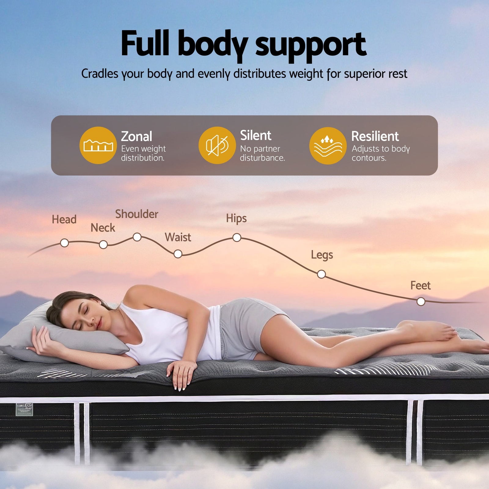 35cm Mattress Graphene Memory Foam Medium Firm Euro Top Mattresses Queen