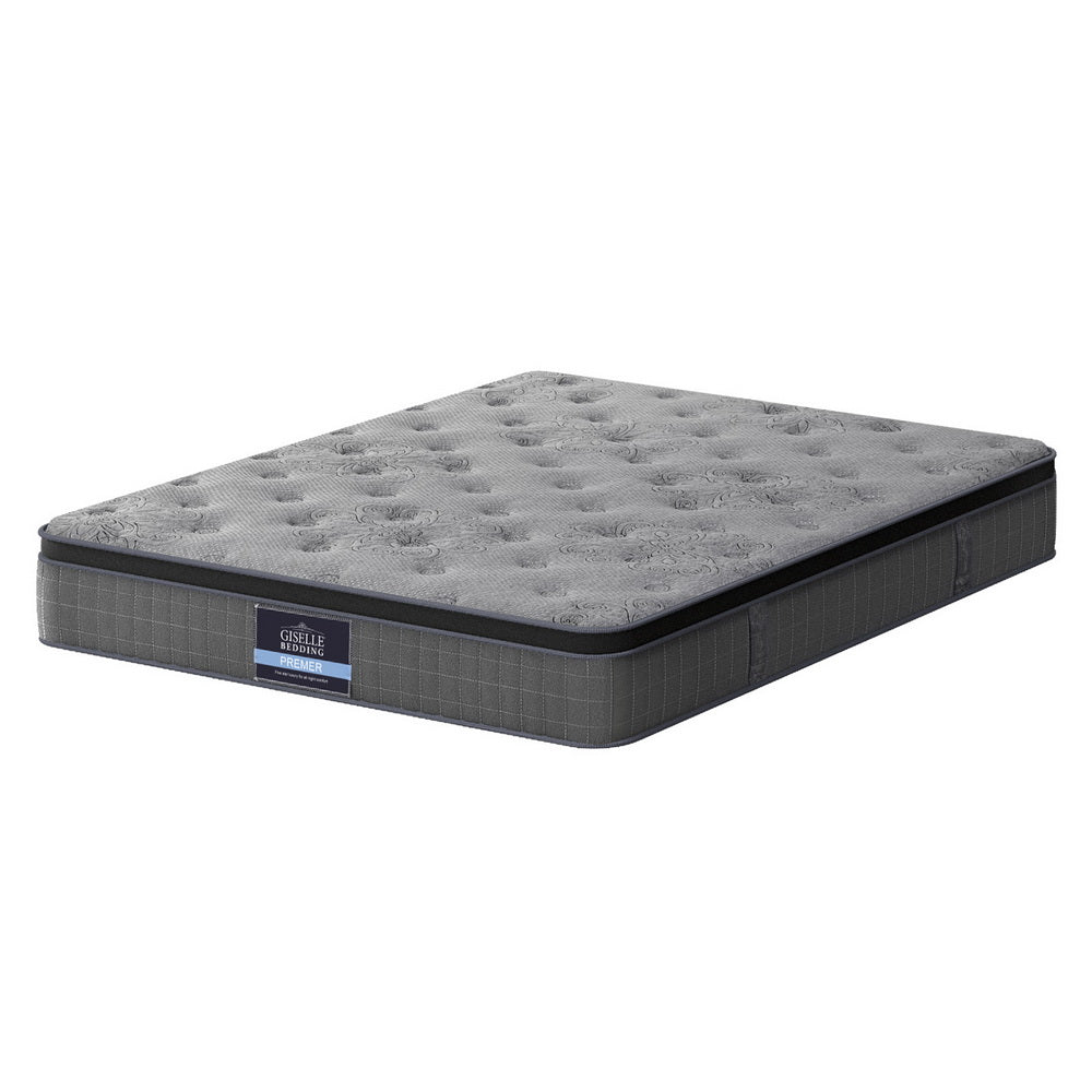 King Latex Foam Mattress 26cm Bamboo Charcoal Euro Top Medium Firm