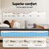King Latex Foam Mattress 26cm Bamboo Charcoal Euro Top Medium Firm