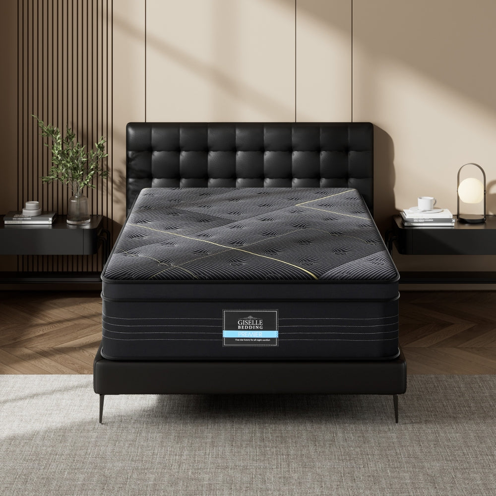 35cm King Single Mattress Bamboo Charcoal Pocket Spring Euro Top Medium Firm