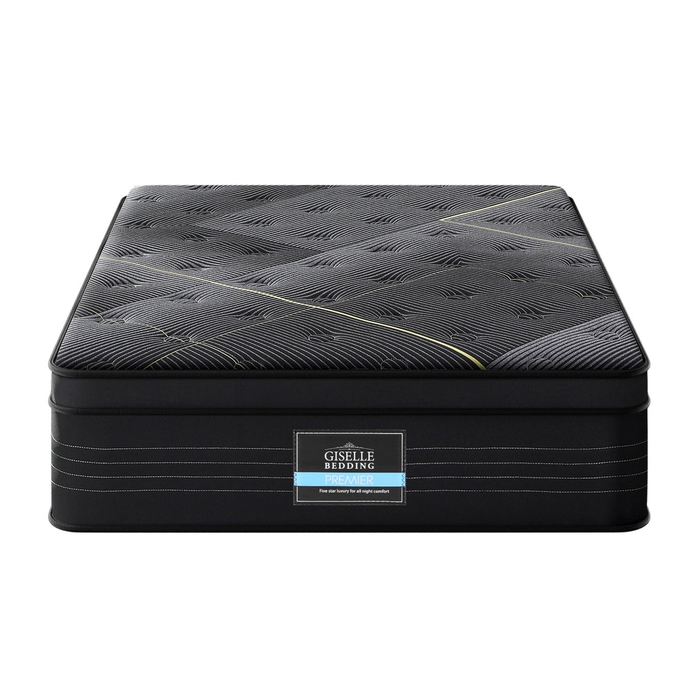 35cm King Single Mattress Bamboo Charcoal Pocket Spring Euro Top Medium Firm