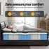 Giselle Bedding Double Mattress 34cm Euro Top with 5-Zone Pocket Spring Support Black