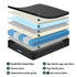 Mattress 34cm 5-Zone Pocket Spring Egg-crate Memory Foam King Single