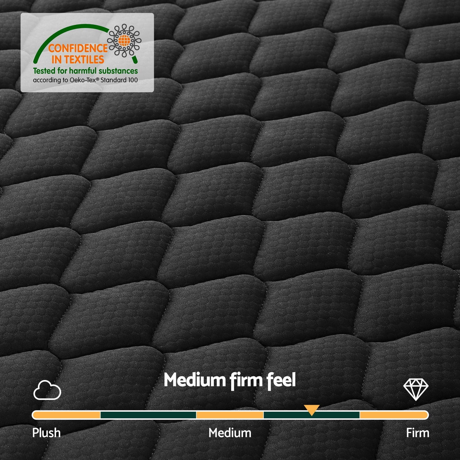 Mattress 34cm 5-Zone Pocket Spring Egg-crate Memory Foam Queen