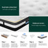 Double 30cm Euro Top Pocket Spring Mattress Medium Firm Knitted Fabric