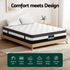 Queen 30cm Euro Top Pocket Spring Mattress Medium Firm Knitted Fabric