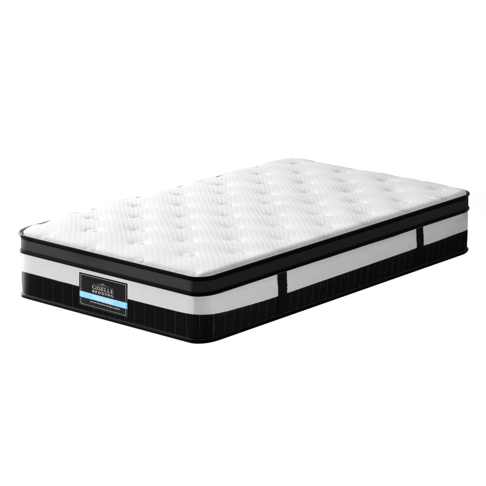 Single 30cm Euro Top Pocket Spring Mattress Medium Firm Knitted Fabric